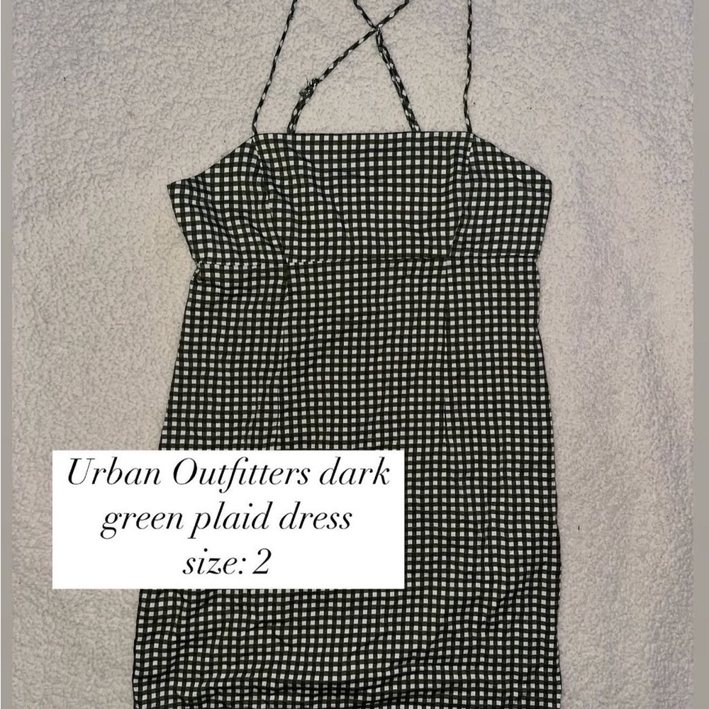 Urban Outfitters Dark Green Plaid Dress
